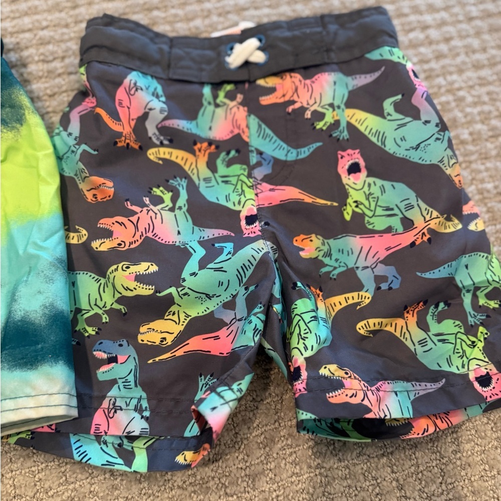 Two pair boys 3T swim trunks with lining - Picture 3 of 5